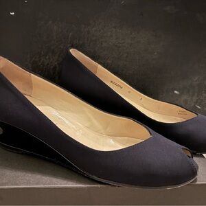 Bruno Magli peep toe wedges